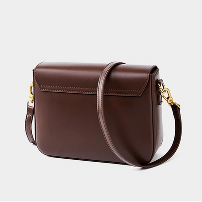 Black Women's Leather Crossbody Purse - Classic Charm - skyjackerz