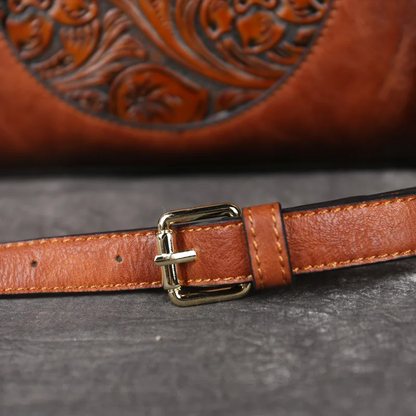 Black Vintage Leather Shoulder Bag for Women - Handmade Handbag - skyjackerz