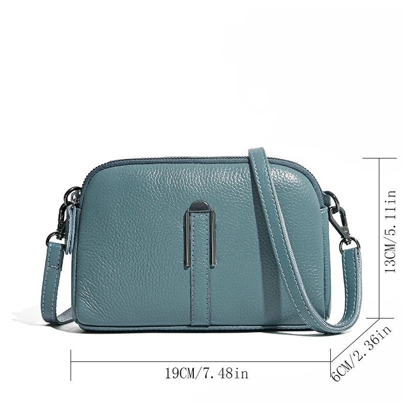 AzureGrace Leather Crossbody Bag