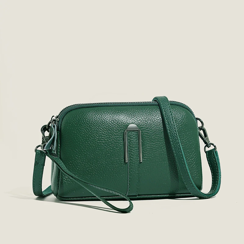 AzureGrace Leather Crossbody Bag