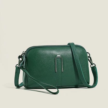 Green Women's Leather Crossbody Purse - Compact and Elegant - skyjackerz