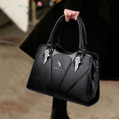 Black Luxury Leather Tote Bag for Women - Designer Crossbody - skyjackerz
