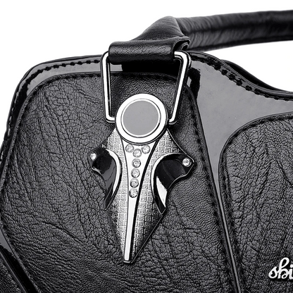 Black Luxury Leather Tote Bag for Women - Designer Crossbody - skyjackerz