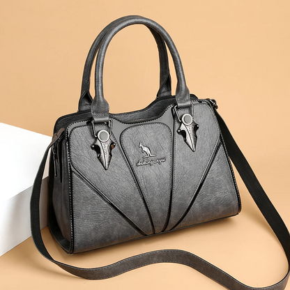 Black Luxury Leather Tote Bag for Women - Designer Crossbody - skyjackerz