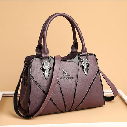 Black Luxury Leather Tote Bag for Women - Designer Crossbody - skyjackerz