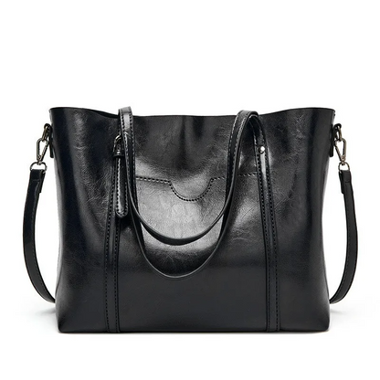 Coffee Vintage Leather Tote Bag - Women's Leather Handbag - skyjackerz