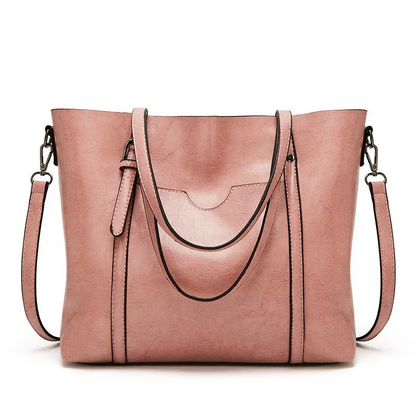 Pink Vintage Leather Tote Bag - Women's Leather Handbag - skyjackerz