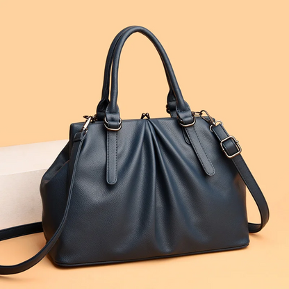 Purple Fashionable Leather Shoulder Bag for Women - Soft Leather Handbag - skyjackerz