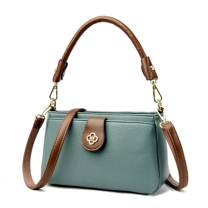 Black Women's Leather Crossbody Purse - Luxury Shoulder Bag - skyjackerz