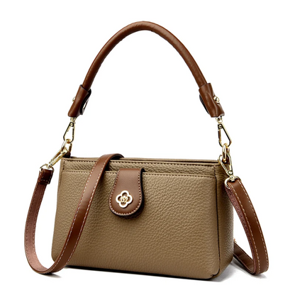 Black Women's Leather Crossbody Purse - Luxury Shoulder Bag - skyjackerz