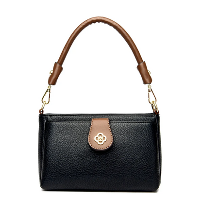 Black Women's Leather Crossbody Purse - Luxury Shoulder Bag - skyjackerz