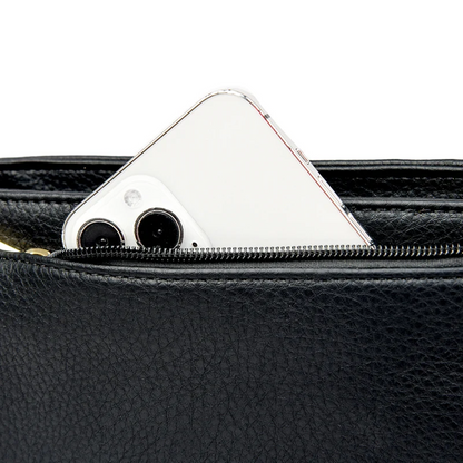 Black Women's Leather Crossbody Purse - Luxury Shoulder Bag - skyjackerz