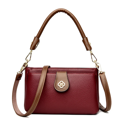 Black Women's Leather Crossbody Purse - Luxury Shoulder Bag - skyjackerz