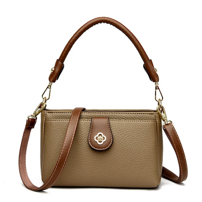 Black Women's Leather Crossbody Purse - Luxury Shoulder Bag - skyjackerz