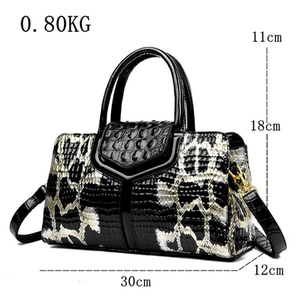 Women's Luxury Crocodile Pattern Leather Shoulder Bag