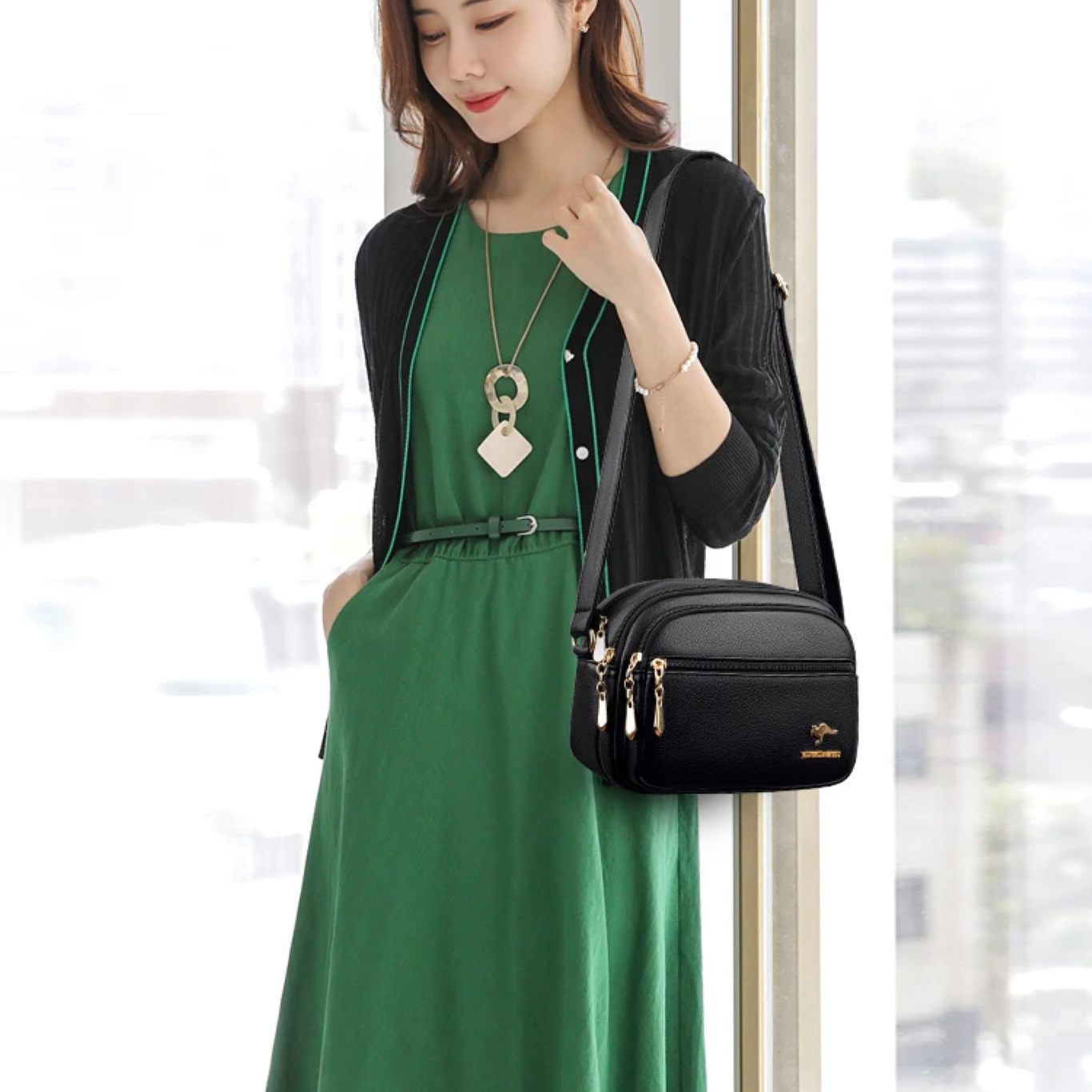 Women's Soft Leather Shoulder Bag - Soft Leather Handbag