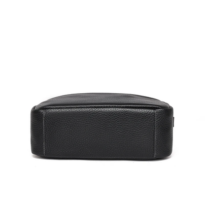 Black Women's Genuine Leather Crossbody Purse - Modern Chic Design - skyjackerz