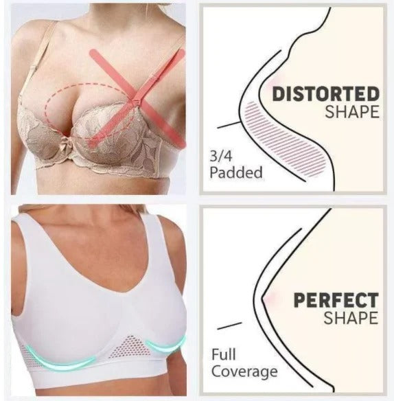 HUIQINGLI Stainlesh.com Bras, Breathable Cool Liftup Air Bra