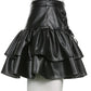 Women Leather Gothic Mini Skirt - skyjackerz