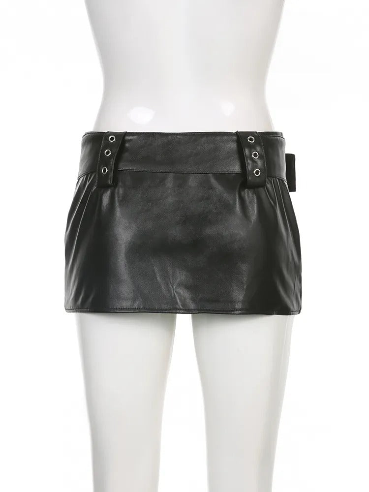 Women Retro Zipper Mini Skirt - skyjackerz