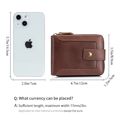Black Traveler Men's Leather Wallet - skyjackerz