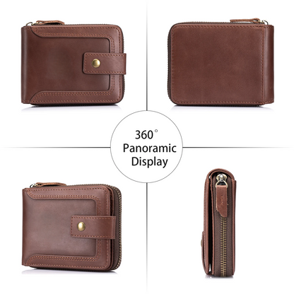 Black Traveler Men's Leather Wallet - skyjackerz