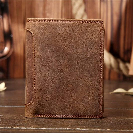 Red-Brown Heritage Men's Leather Wallet - skyjackerz