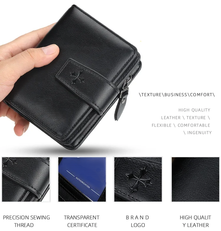 Black ProGuard Men's PU Leather Wallet - skyjackerz