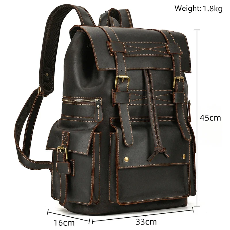 AdventurePro Leather Backpack