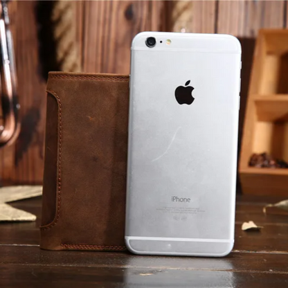 Red-Brown Heritage Men's Leather Wallet - skyjackerz