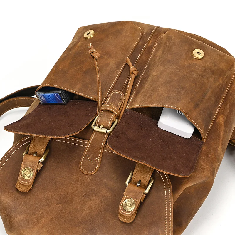 RusticRidge Leather Backpack