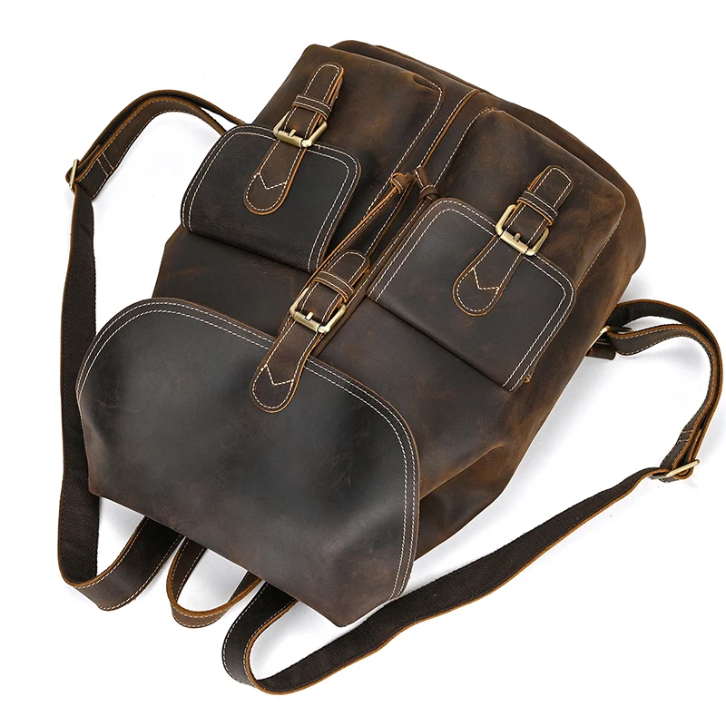 RusticRidge Leather Backpack