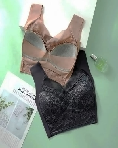 3 Pcs Women's Seamless Lace Push-Up Bra Set - skyjackerz