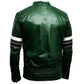 Men's Green Biker Leather Jacket