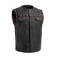 Red / Small Hornet Men's Club Style Leather Vest - skyjackerz