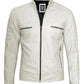 Medium Off White Racer Jacket - skyjackerz