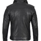 Medium Black Distressed Biker Leather Jacket for Men - skyjackerz
