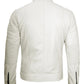 Medium Off White Racer Jacket - skyjackerz