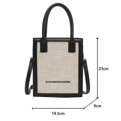 Black Luxury Leather Shoulder Bag for Women - Sparkling Square Design - skyjackerz