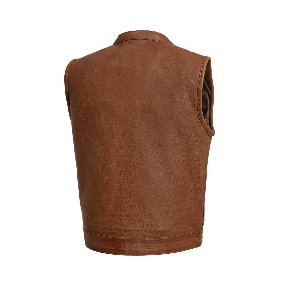 Black / Small Sharp Shooter - Men's Motorcycle Leather Vest - skyjackerz