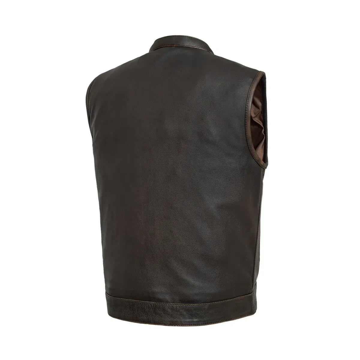 Black / Small Sharp Shooter - Men's Motorcycle Leather Vest - skyjackerz