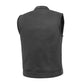 Black / Small Sharp Shooter - Men's Motorcycle Leather Vest - skyjackerz