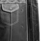 Black / Small Upside Men's Club Style Leather Vest - skyjackerz