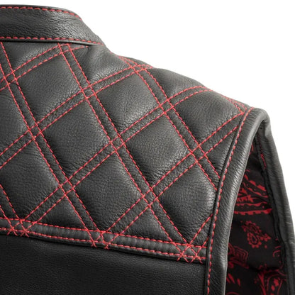 Black / Small Upside Men's Club Style Leather Vest - skyjackerz