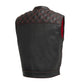 Grey / Small Upside Men's Motorcycle Perforated Leather Vest - skyjackerz