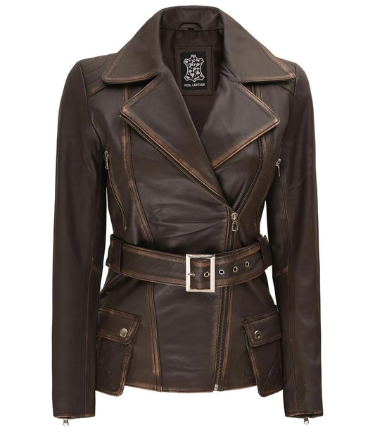 Women Asym Belt Jacket