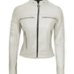 X Small Women Off White Racer Jacket - skyjackerz
