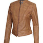 X Small Women Camel Racer Jacket - skyjackerz