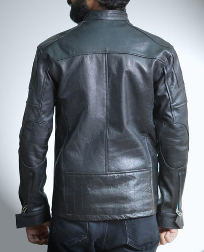 Biker Black Leather Jacket For Men - skyjackerz