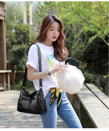Taro purple Amy Leather Handbag for Women - Practical Leather Purse - skyjackerz